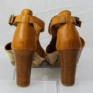 Dolce Vita 7, 4 inch heal, tan leather espradrill